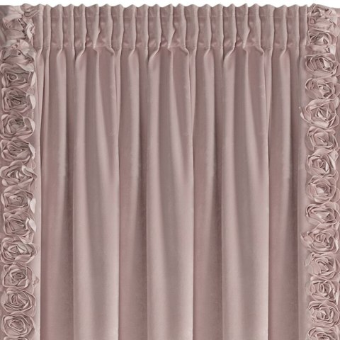 ZASŁONA GOTOWA ROSES 14 NA TAŚMIE 140 X 270 CM PUDROWY