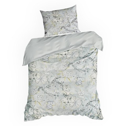 KOMPLET POŚCIELI SATYNOWEJ SPRING 72 140 X 200 CM JASNOSTALOWY