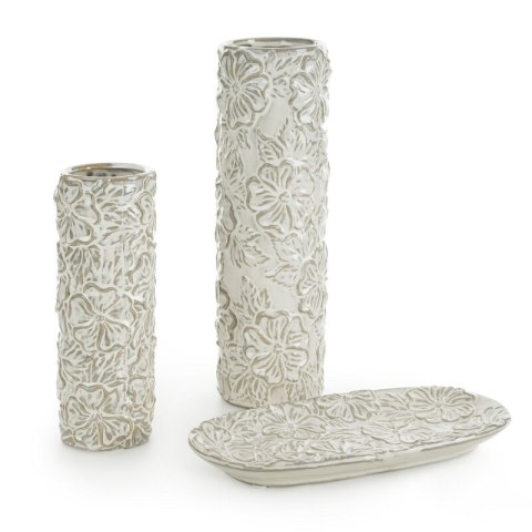 PATERA DEKORACYJNA NAIRA (01) 30 X 16 X 3 CM KREMOWY