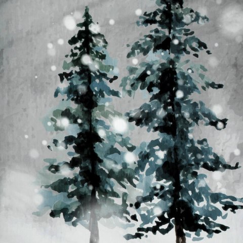 ŚWIĄTECZNY KOMPLET POŚCIELI FOREST 140 X 200 CM JASNOSZARY