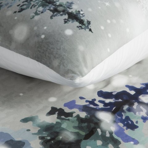 ŚWIĄTECZNY KOMPLET POŚCIELI FOREST 160 X 200 CM JASNOSZARY