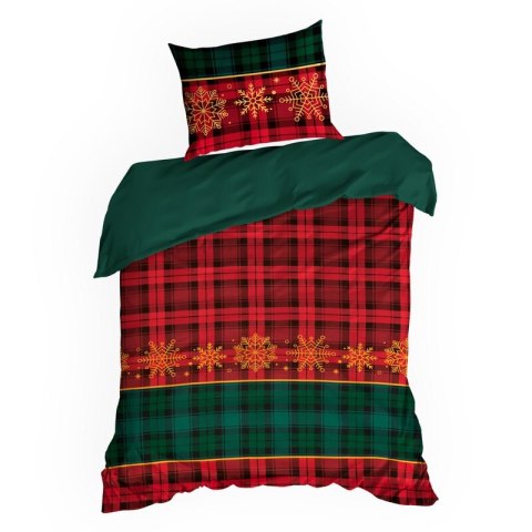 ŚWIĄTECZNY KOMPLET POŚCIELI GLORY 140 X 200 CM CZERWONY