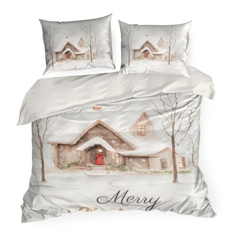 ŚWIĄTECZNY KOMPLET POŚCIELI JOYFULL 160 X 200 CM BIAŁY