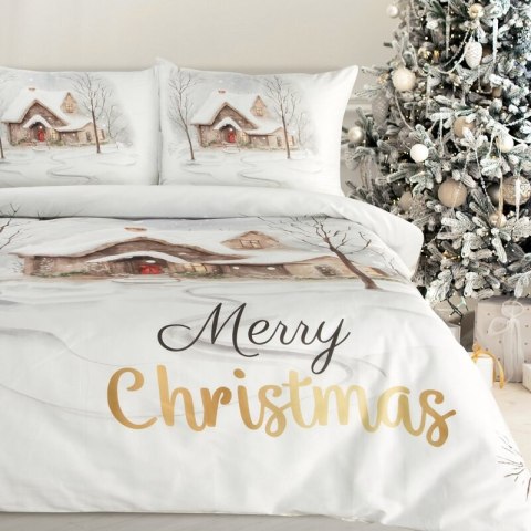 ŚWIĄTECZNY KOMPLET POŚCIELI JOYFULL 220 X 200 CM BIAŁY