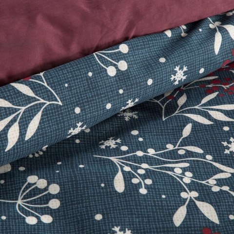 ŚWIĄTECZNY KOMPLET POŚCIELI KRISTY 160 X 200 CM GRANATOWY