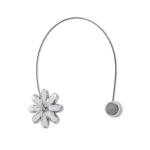 UPINACZ DEKORACYJNY Z MAGNESEM 5 X 14 CM BIAŁY