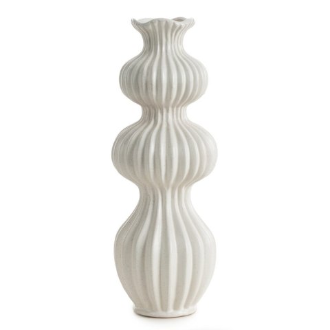 WAZON DEKORACYJNY KIVA (01) O 40 X 14 CM KREMOWY