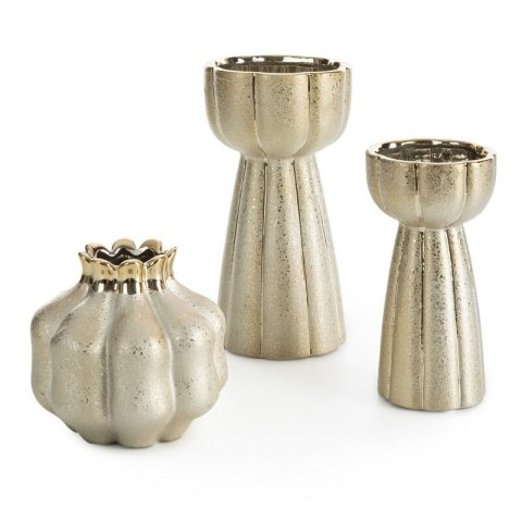 WAZON DEKORACYJNY MERIN (01) O 19 X 17 CM ZŁOTY