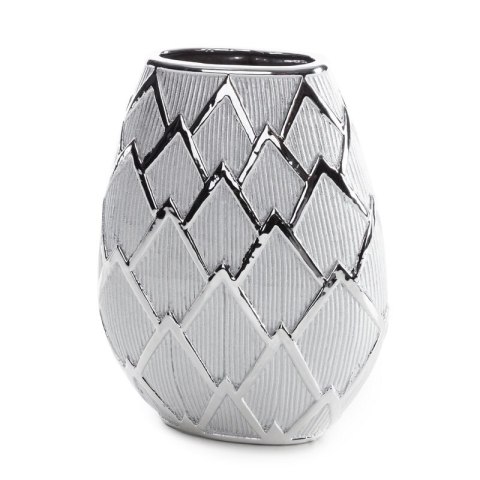 WAZON DEKORACYJNY SAELA (02) 25 X 11 X 34 CM SREBRNY