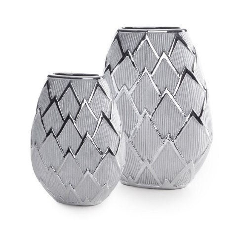 WAZON DEKORACYJNY SAELA (02) 25 X 11 X 34 CM SREBRNY