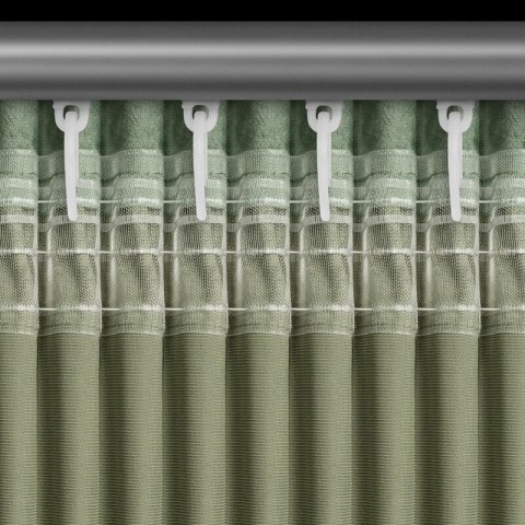 ZASŁONA GOTOWA D91 ROSA NA TAŚMIE 135 X 300 CM OLIWKOWY