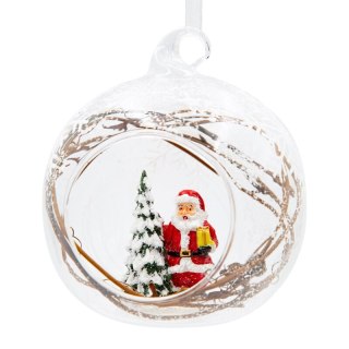 BOMBKA CHOINKOWA SZKLANA O 10 CM PRZEZROCZYSTY