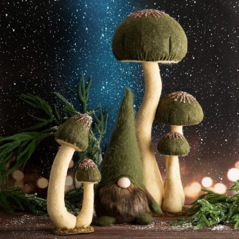 FIGURKA ŚWIĄTECZNA 16 X 17 X 37 CM CIEMNOZIELONY