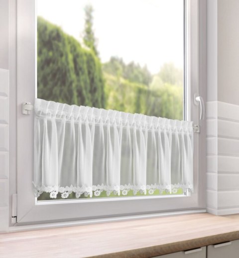 FIRANA GOTOWA LILI NA TAŚMIE 150 X 30 CM BIAŁY