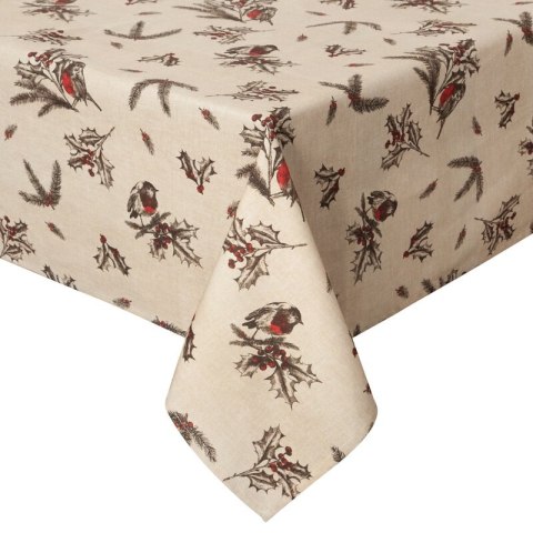 OBRUS ŚWIĄTECZNY MELODY 145 X 300 CM BEŻOWY