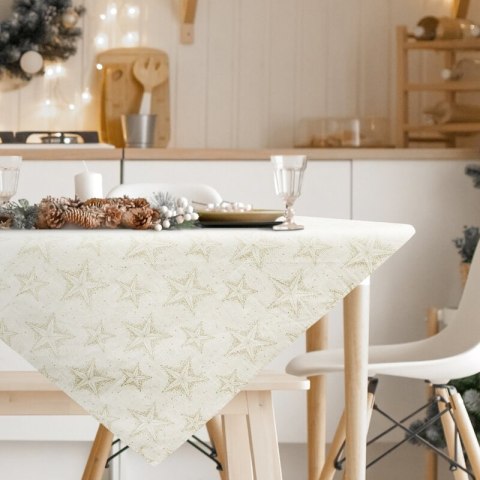 OBRUS ŚWIĄTECZNY WINTER 85 X 85 CM KREMOWY