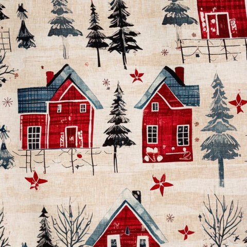 ŚWIĄTECZNY KOMPLET POŚCIELI ASHER 160 X 200 CM CZERWONY