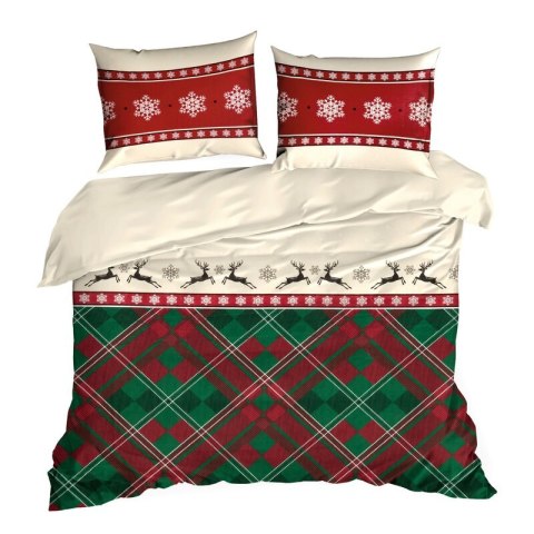 ŚWIĄTECZNY KOMPLET POŚCIELI AUSTIN 140 X 200 CM CZERWONY