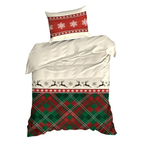 ŚWIĄTECZNY KOMPLET POŚCIELI AUSTIN 140 X 200 CM CZERWONY