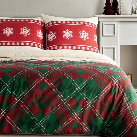 ŚWIĄTECZNY KOMPLET POŚCIELI AUSTIN 220 X 200 CM CZERWONY