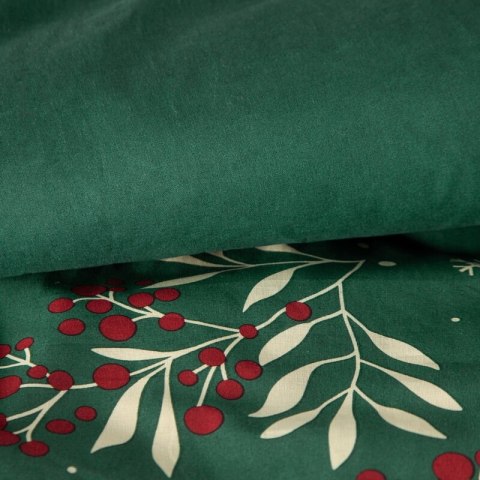 ŚWIĄTECZNY KOMPLET POŚCIELI CRISTIAN 160 X 200 CM BUTELKOWY ZIELONY