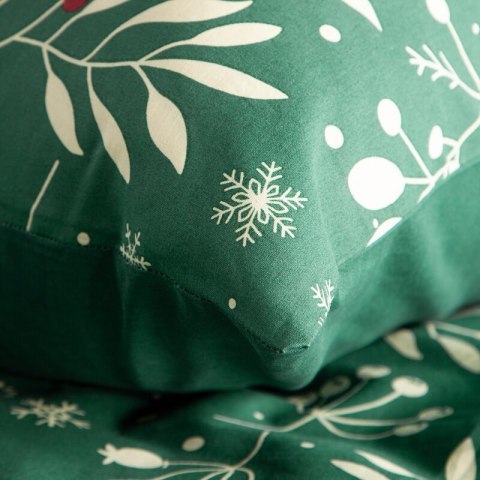 ŚWIĄTECZNY KOMPLET POŚCIELI CRISTIAN 160 X 200 CM BUTELKOWY ZIELONY