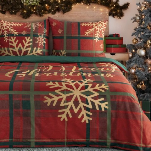 ŚWIĄTECZNY KOMPLET POŚCIELI ESTRELLA 160 X 200 CM CZERWONY