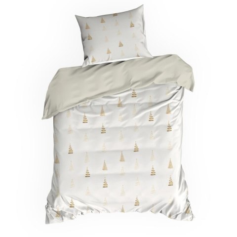 ŚWIĄTECZNY KOMPLET POŚCIELI GARLAND 140 X 200 CM BIAŁY
