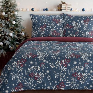 ŚWIĄTECZNY KOMPLET POŚCIELI KRISTY 140 X 200 CM GRANATOWY
