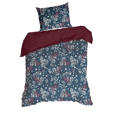 ŚWIĄTECZNY KOMPLET POŚCIELI KRISTY 140 X 200 CM GRANATOWY