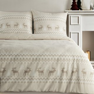 ŚWIĄTECZNY KOMPLET POŚCIELI LUKE 220 X 200 CM BEŻOWY