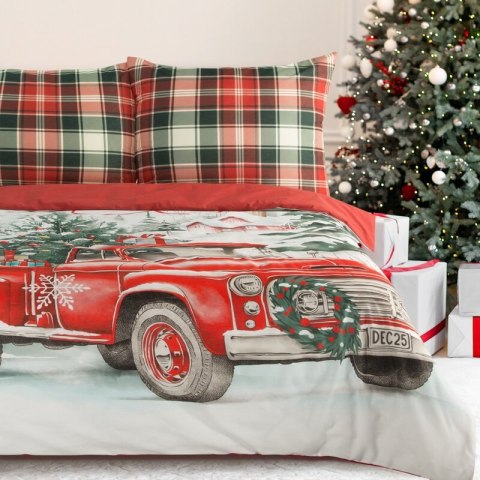 ŚWIĄTECZNY KOMPLET POŚCIELI XMAS 220 X 200 CM CZERWONY