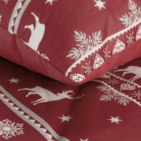 ŚWIĄTECZNY KOMPLET POŚCIELI OSLO 140 X 200 CM CZERWONY