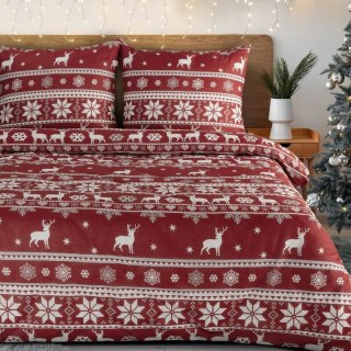 ŚWIĄTECZNY KOMPLET POŚCIELI OSLO 160 X 200 CM CZERWONY
