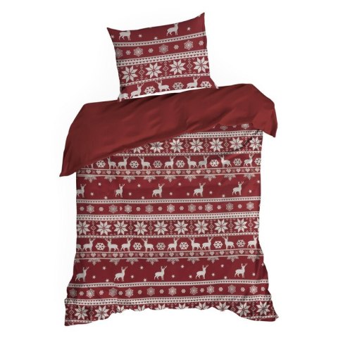 ŚWIĄTECZNY KOMPLET POŚCIELI OSLO 160 X 200 CM CZERWONY