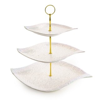 PATERA DEKORACYJNA NINA (01) 27 X 28 X 30 CM PERŁOWY