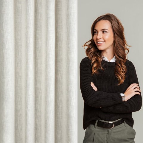 ZASŁONA GOTOWA ELINA 140 X 250 CM NATURALNY