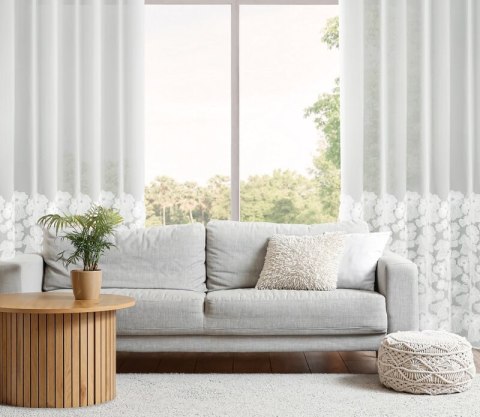 ZASŁONA GOTOWA JASMIN 2 140 X 250 CM BIAŁY