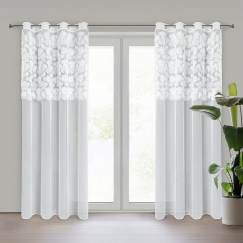 ZASŁONA GOTOWA JASMIN 3 140 X 250 CM BIAŁY