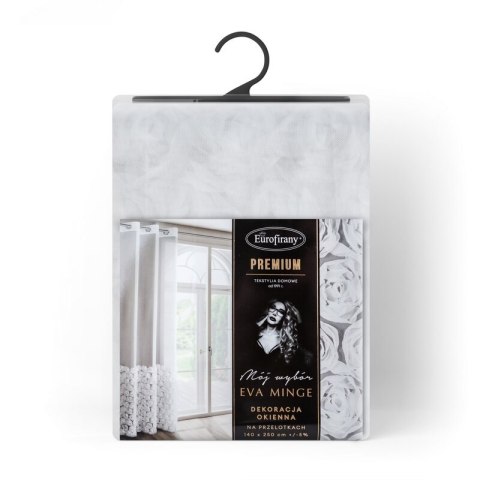 ZASŁONA GOTOWA ROSES 2 140 X 250 CM BIAŁY