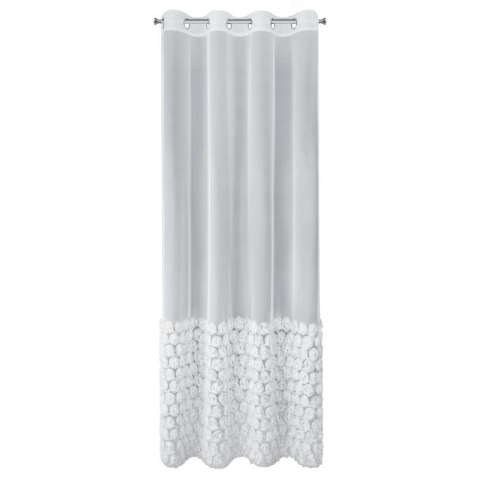 ZASŁONA GOTOWA ROSES 2 140 X 250 CM BIAŁY