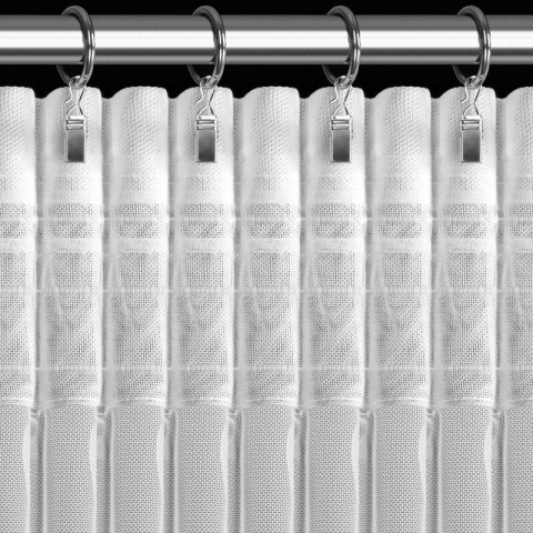 ZASŁONA GOTOWA ROSES 2 NA TAŚMIE 140 X 270 CM BIAŁY