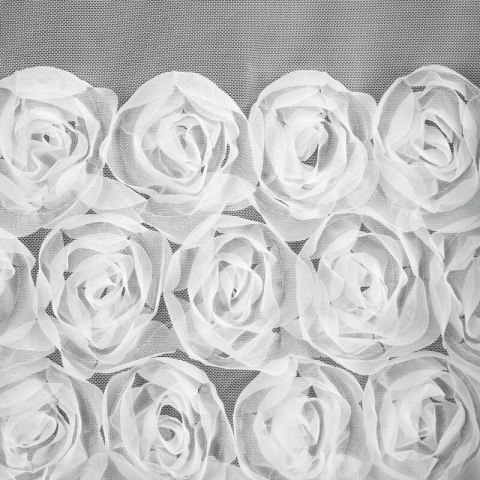 ZASŁONA GOTOWA ROSES 4 NA TAŚMIE 400 X 160 CM BIAŁY