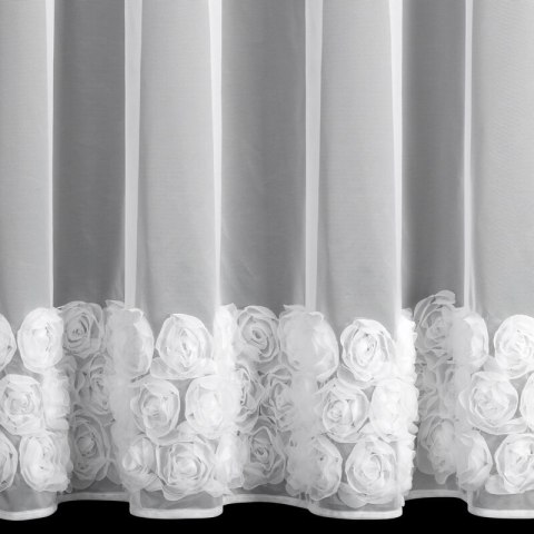 ZASŁONA GOTOWA ROSES 4 NA TAŚMIE 400 X 160 CM BIAŁY