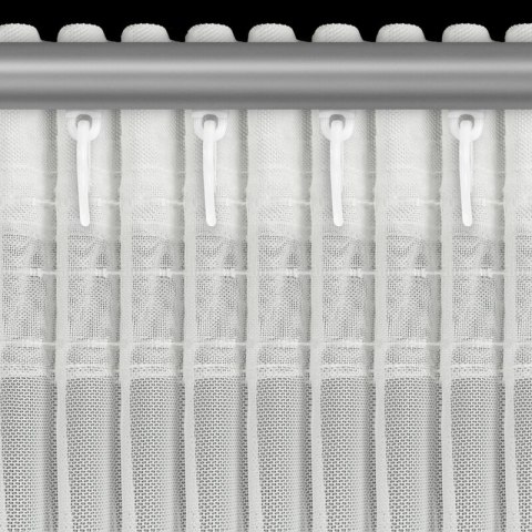 ZASŁONA GOTOWA ROSES 4 NA TAŚMIE 400 X 160 CM BIAŁY