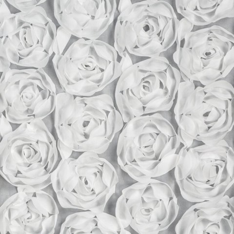 ZASŁONA GOTOWA ROSES 6 NA TAŚMIE 140 X 270 CM BIAŁY