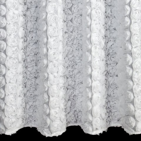 ZASŁONA GOTOWA ROSES 6 NA TAŚMIE 140 X 270 CM BIAŁY
