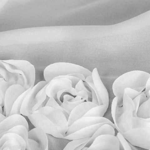 ZASŁONA GOTOWA ROSES 7 NA TAŚMIE 350 X 270 CM BIAŁY