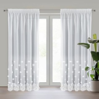 FIRANA GOTOWA DIANA 2 NA TAŚMIE 140 X 270 CM BIAŁY