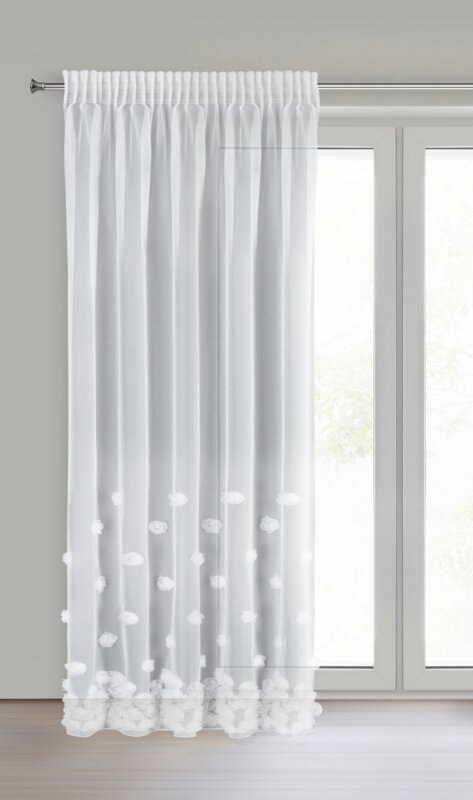 FIRANA GOTOWA DIANA 2 NA TAŚMIE 140 X 270 CM BIAŁY